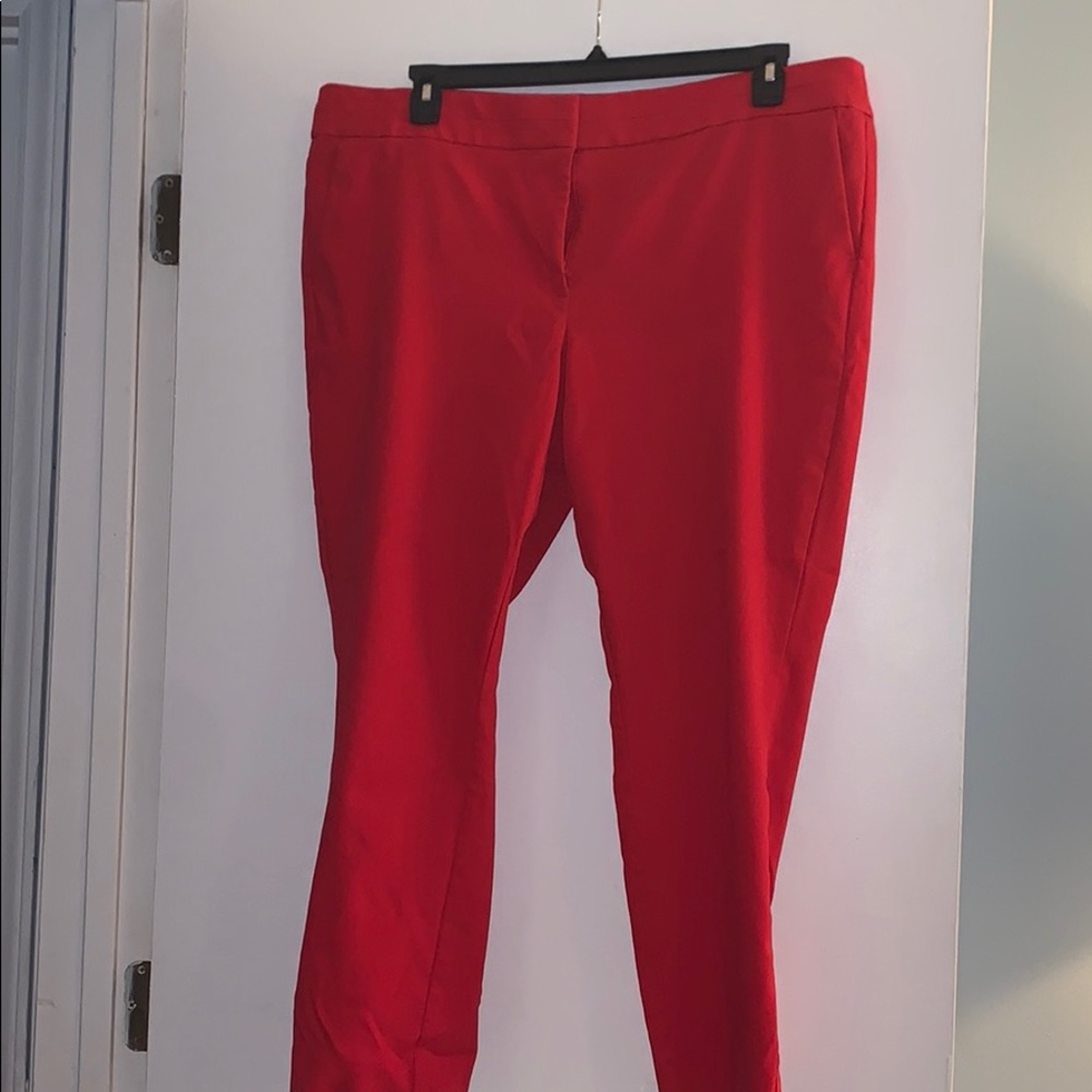 Red dress pants